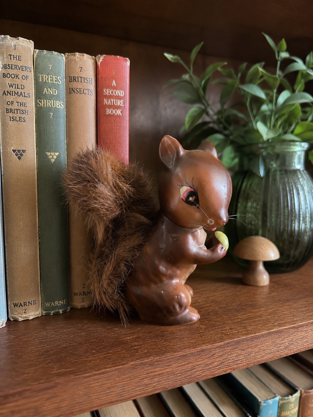 Vintage Enesco Furry Family Squirrel Figurine Japan 1950s 1960s Ceramic